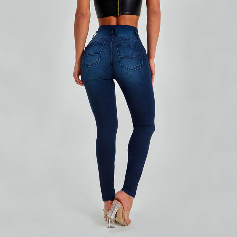 Calça Skinny de Cintura Alta