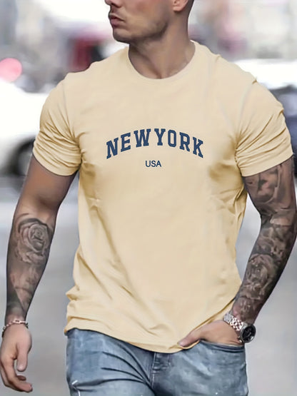 T-Shirt com Estampagem New York