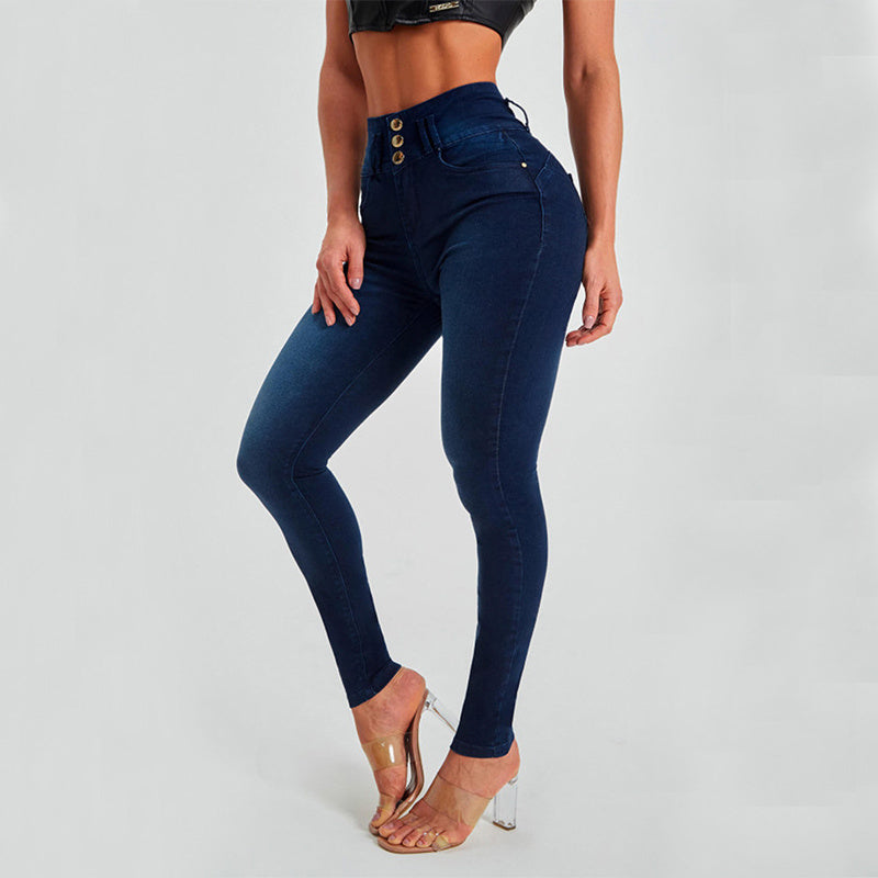 Calça Skinny de Cintura Alta