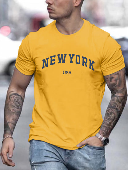 T-Shirt com Estampagem New York