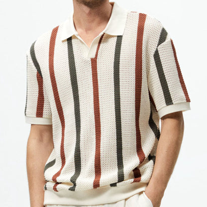 Camisa de Gola com Padrão