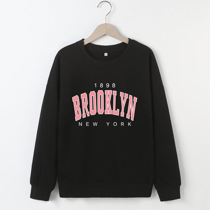 Camisola Gola Redonda Loose Fit Brooklyn Logo