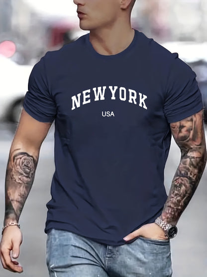 T-Shirt com Estampagem New York